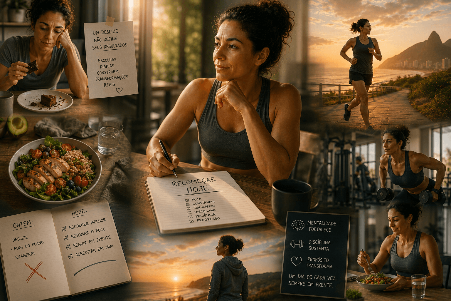 Recomeçar hoje: por que um deslize não destrói seu ano, sua dieta nem seu treino