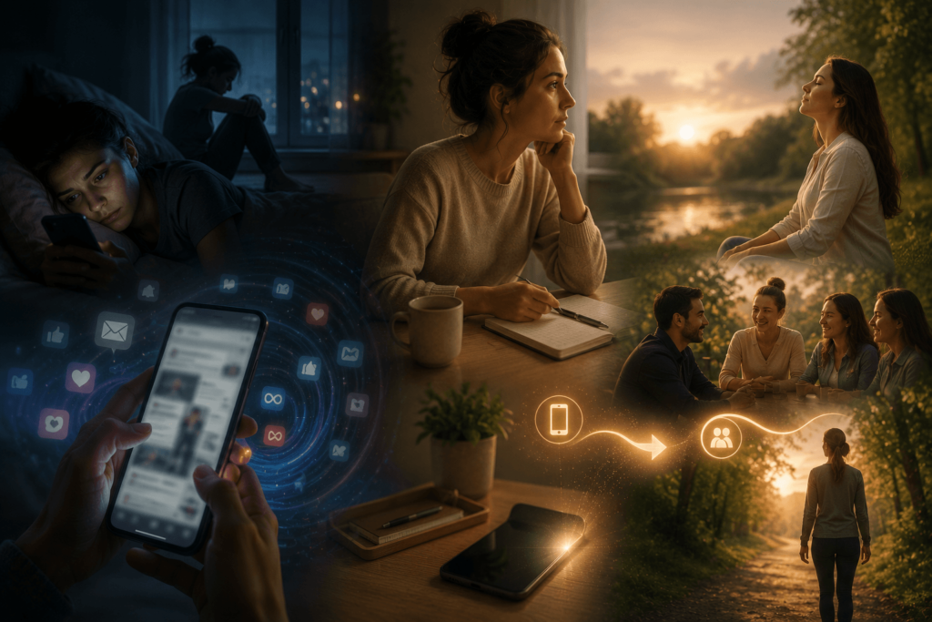 Uso excessivo do celular, rolagem infinita e solidão: o problema não é a tela, é a forma como você usa